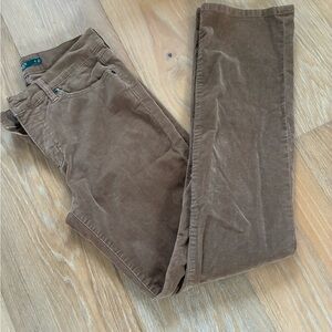 Ralph Lauren Women's Straight Leg Corduroy Jeans in Brown